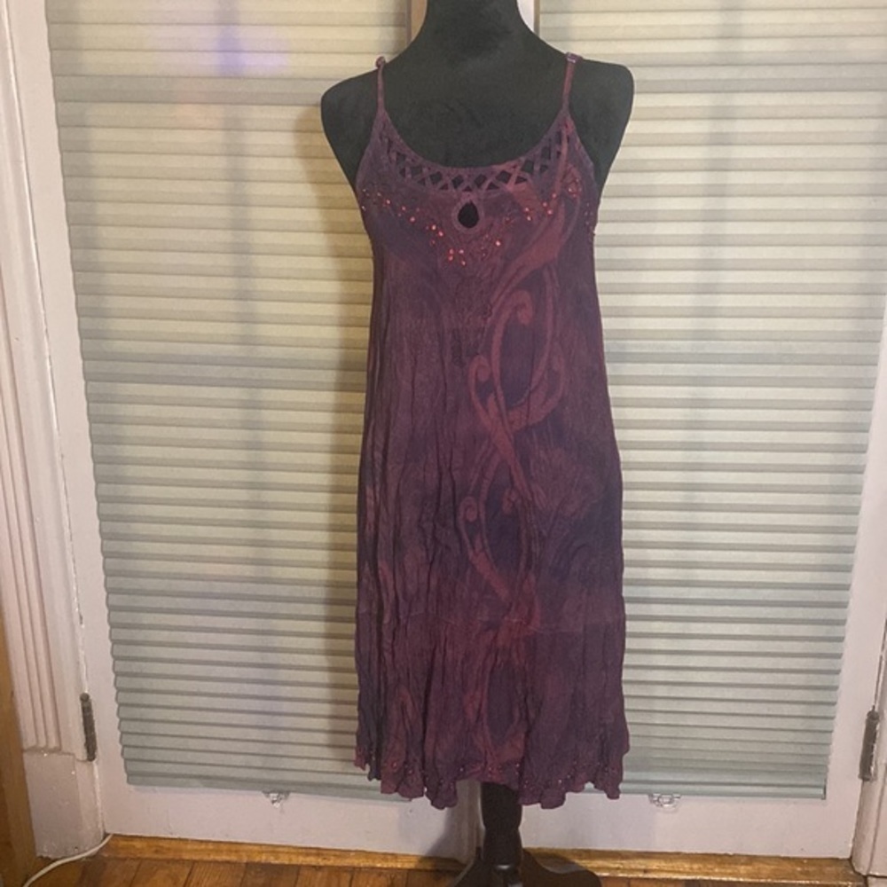 Sun Dress, Wine,‎ FreeSize